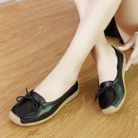 Leather Flat Shoes Big Size 35-41 Loafers Korean Ballet Ladies Fashion