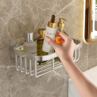 Square Aluminum Bathroom Shelf No-drill Corner Shelf Shower Storage Rack Holder Toilet Organizer Bathroom Accessories Set Bathroom Counter Storage