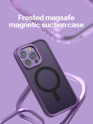 2022 Baru Magsafe Mewah untuk 14 Pro Max Efon Kes 14Plus ดูด Magnetik Ultra-Nipis Grind Arenaceous กระเป๋าครอบ