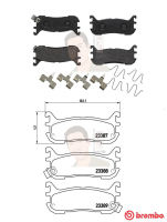 P49 021B ผ้าเบรก R (แท้ BREMBO รุ่น Black) FORD เลเซอร์ Laser 1.6 1.8 ปี1994-1999