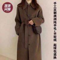 [COD] 2022 autumn and winter feeling handmade double-sided cashmere coat womens alpaca Korean version