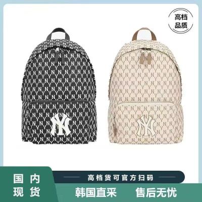 MLBˉ Official NY South Korea ML backpack female NY Yankees mens and womens new fashion backpack schoolbag presbyopia full standard embroidery sports bag