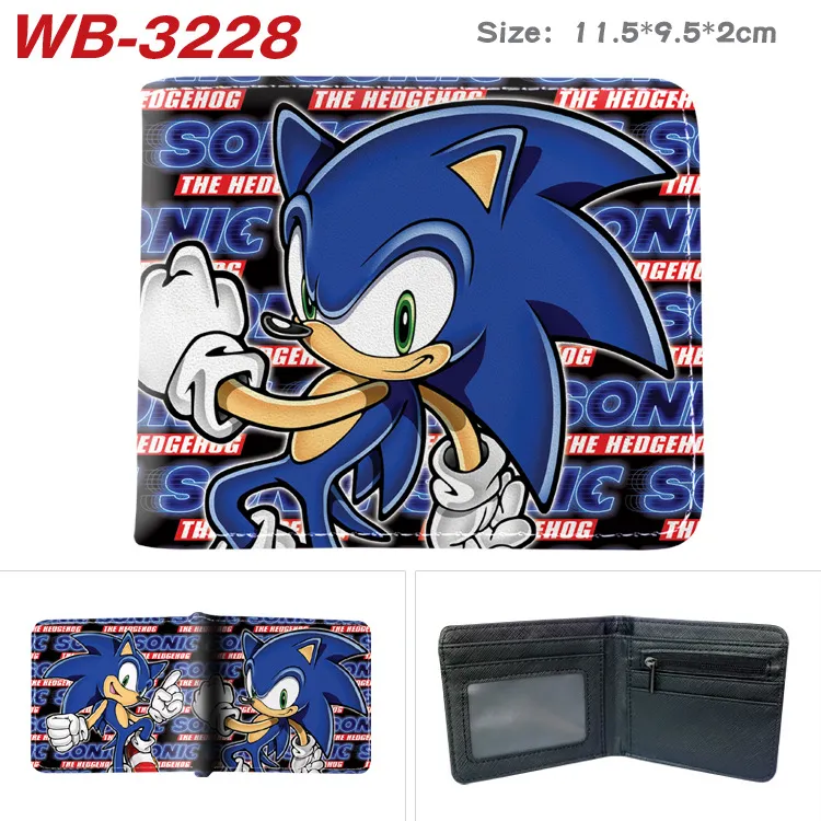 SONIC CHARACTERS PATTERN Sonic the Hedgehog 4 in. Bi Fold Wallet (Sonikku)
