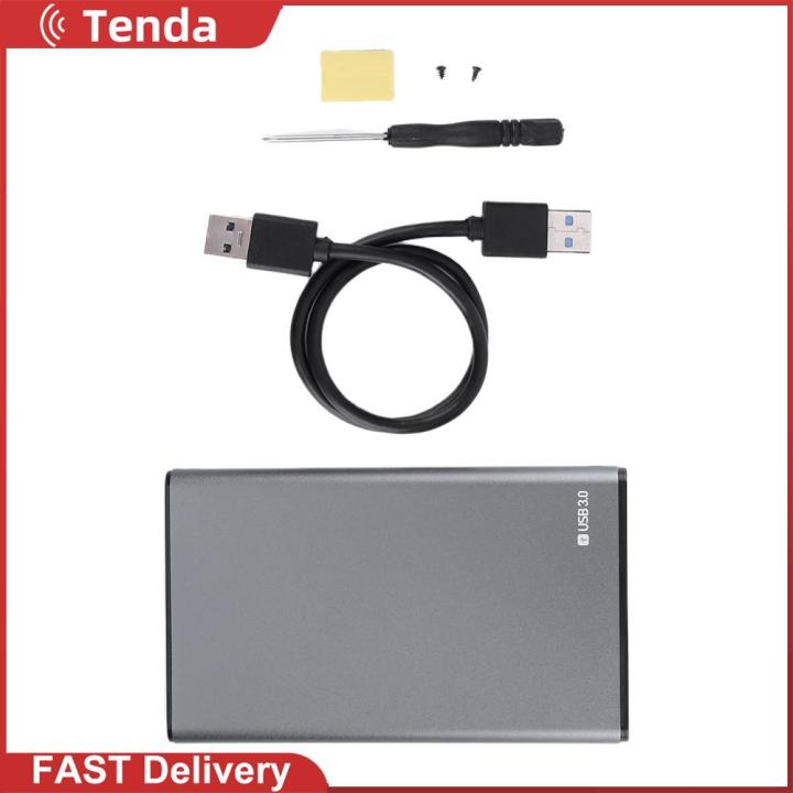 SSD Enclosure, USB3.0 External Hard Drive Case 5Gbps Plastic Plug And Play  Easy To Install For 2.5inch Hard Disk Transparent Grey 