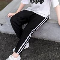 Spring Cotton Pants for Boys Girls Casual Sports Jogging Pant Summer Striped Loose Pants for Kids Children Trousers Clothes 2021