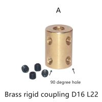 D16 L22 Brass Copper Shaft Motor Rigid Coupling RC Airplane Model Coupler Connector