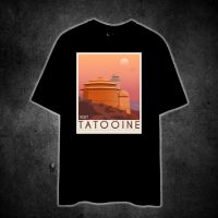 VISIT TATOOINE BEAUTY OF THE TWIN SUNS (FANTASY VINTAGE TRAVEL) Printed t shirt unisex 100% cotton