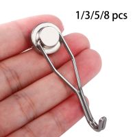 Heavy Duty Magnetic Hook Strong Neodymium Magnets Hooks For Refrigerator Grill Key Towel Holder Kitchen Home Accessories