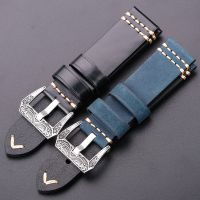 ❡卍 Handmade Watch Band With Retro Stainless Steel Buckle 20mm 22mm 24mm Cowhide Watchband Strap Women Men Belt Accessories