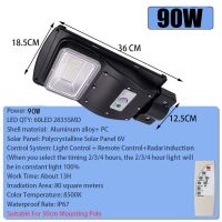 LED Solar Light 90120150W Outdoor Remote Control IP67 Waterproof for Garden Street Landscape Spotlight Wall Solar Powered Lemp