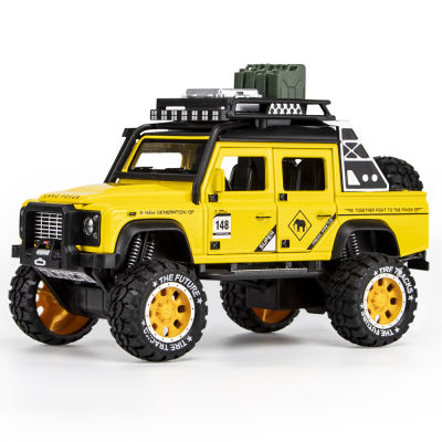 1:28 Land Rover Defender Pickup Off-Road Vehicle Simulation Car Pull Back Lights Children S Car Toys