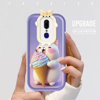 Mop Mall สำหรับ OPPO F11 R15ขนาดใหญ่ลายการ์ตูน R17เคสโทรศัพท์ตาแมวสัตว์ประหลาดตัวเล็กเคสป้องกันการกระแทกนิ่มสำหรับเลนส์