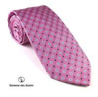 Giorgio Del Sarto Pink Necktie Fabric Texture เนคไทสีชมพูมีเท็กเจอร์