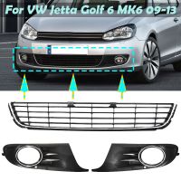 ฝาครอบกระจังหน้าตะแกรงหลอดไฟไฟตัดหมอกกันชนหน้ารถช่องระบายสำหรับ Volkswagen VW Jetta Golf 6 MK6 Tdi/tsi 2009 2010 2011 2012 2013