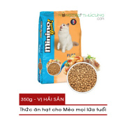 HCMThức ăn hạt cho Mèo mọi lứa tuổi Minino Yum gói 350g - Vị Hải Sản Cá