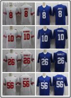 ชุดอเมริกันฟุตบอล New York Giants 26 Barkley8 Jones10 Manning เสื้อรุ่นที่สองในตำนาน