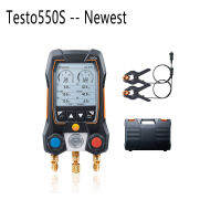 Testo 550วินาที549ดิจิตอล Manifold วัด2วาล์วระบบสำหรับ Hvac เครื่องปรับอากาศความดันเมตรทดสอบอุณหภูมิวาล์วชุดเครื่องมือ