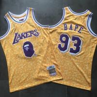 No. 93 Bape Basketball Jersey NBA Joint Retro Jersey Lakers Bulls Celtics Blazers Dense Embroidery Jersey Casual Wear Vest