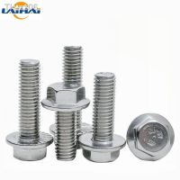 M4 M5 M6 M8 M10 M12 A2-70 304 Stainless Steel Hexagon Head with Serrated Flange Cap Screw Hex Washer Head Bolt DIN6921