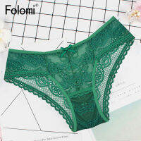 FOLOMI 【เตรียมจัดส่ง】กางเกงในผู้ญิง กางเกงซับในผญ กางเกงลูกไม้ขาสั้น Women Panties Sexy Lace Underwear Set Plus Size Briefs Transparent Lingerie Femmeกางเกง ใน บางใส เห็น หื