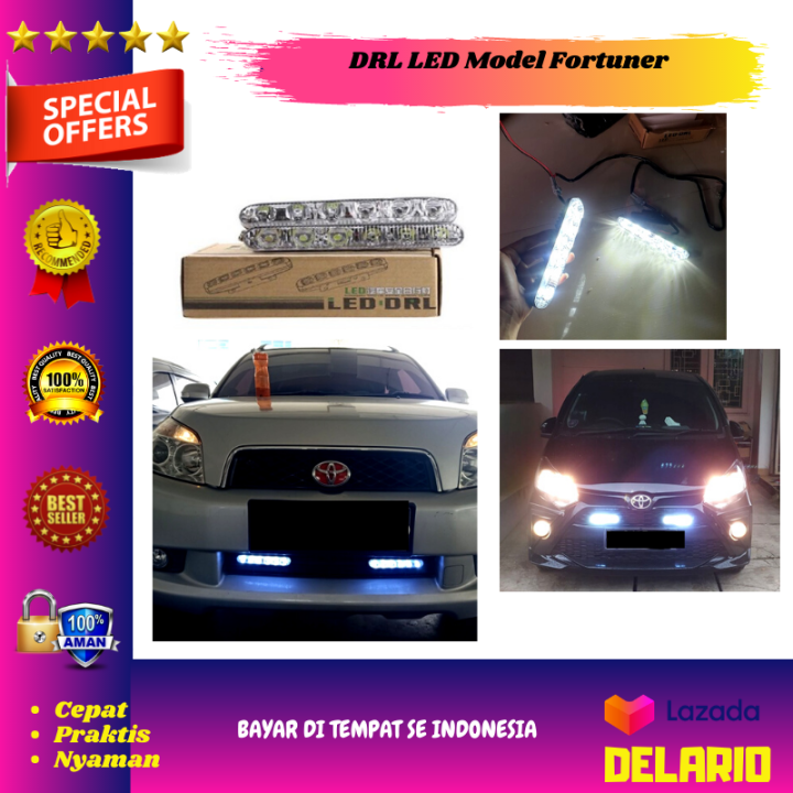 Delario Drl Led Model Fortuner Terang X Titik Lampu Led Drl Titik