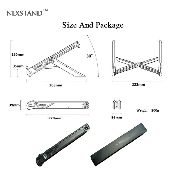 nexstand-k7-laptop-stand-folding-portable-laptop-lapdesks-office-ergonomic-notebook-stand-suporte-notebook-laptop-accessories