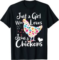 a Girl Who Loves Jesus and Chickens Whisperer Tee Women T-Shirt Cotton T Shirt for Men Design T Shirts Casual Family