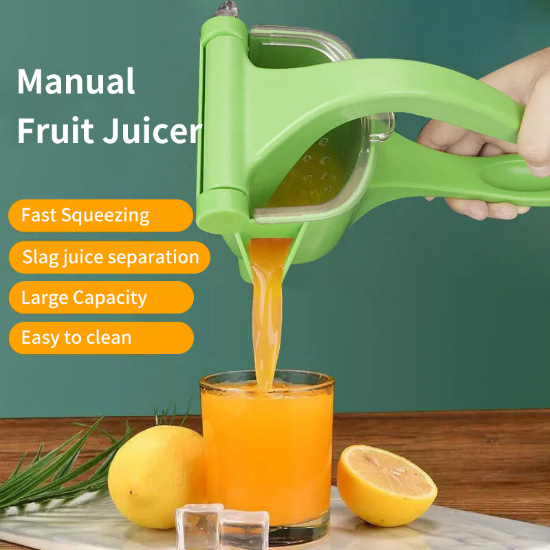 LCK Handheld Fruit Juicer Portable Machine Squeezes Juicer Manual Juicer Kitchen Household Fruit Juicer Lemon Clip,Silver 