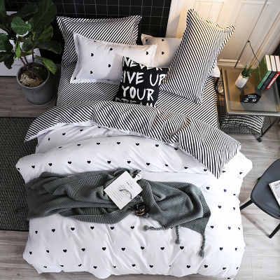 Fashion Simple Christmas snowflakes Home Bedding Sets Duvet Cover Flat Sheet Full King Single Queen Autumn Winter bed linen