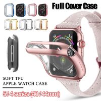 Ultra thin Soft Electroplate TPU Case Full CoverScreen Protectors Smart Watch Accessories for Apple Watch 5 4 40mm 44mm