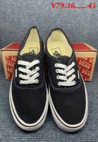 Authentic Classic Black White รองเท้าผ้าใบ สวมใส่ได้ทั้งชายและหญิง