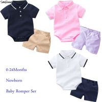 Newborn Baby Boy and Girl Clothing Sets Boy Sets Girls Outfits 0-24Month Babies Summer Clothes Romper with Shorts 2pcs Baby Set  by Hs2023