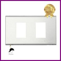 หน้ากาก 2 ช่อง PANASONIC WEG6502K สีเทาWALL PLATE PANASONIC WEG6502K 2 GANG WHITE **ราคาดีที่สุด**