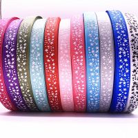 【hot】！ New 5yards 15--38mm Grosgrain Printed Star for Wedding Decorations Bow Supplies