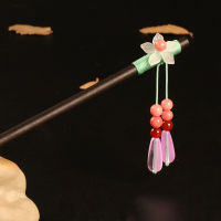 【CW】Chinese Style Wooden Flower Hairpin Chopsticks Hair Stick Handmade Hair Pins Women Ethnic Headpiece Hairpins Jewelry AccessoriesTH