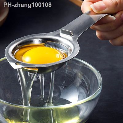 Egg Separator Long Handle Egg Yolk Separator Stainless Steel Egg Tools Yolk White Divider Filter for Cooking Kitchen Accessories