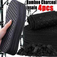 4PCS Bamboo Charcoal Deodorant Insole Cotton Breathable Comfortable Sneakers Insoles Men Women Running Sweat-absorbing Shoes Pad Shoes Accessories