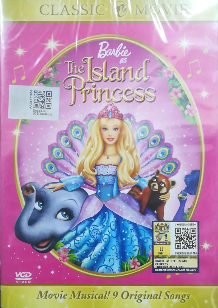 VCD Original English Cartoon Movie Barbie The Island Princess -  Movieland682786 | Lazada