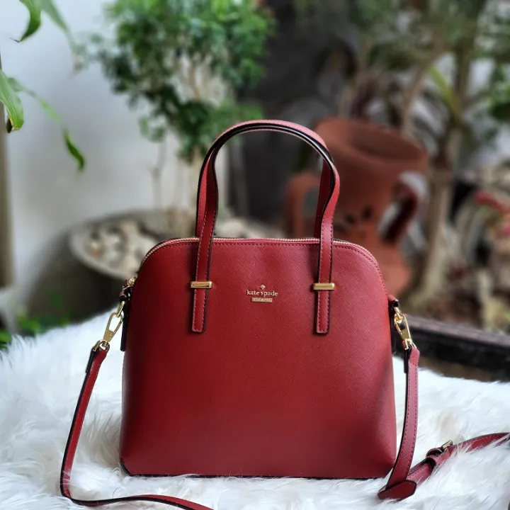 Original Kate Spade Cedar Street Maise Plain Women's Top Handle Bag - Red |  Lazada PH