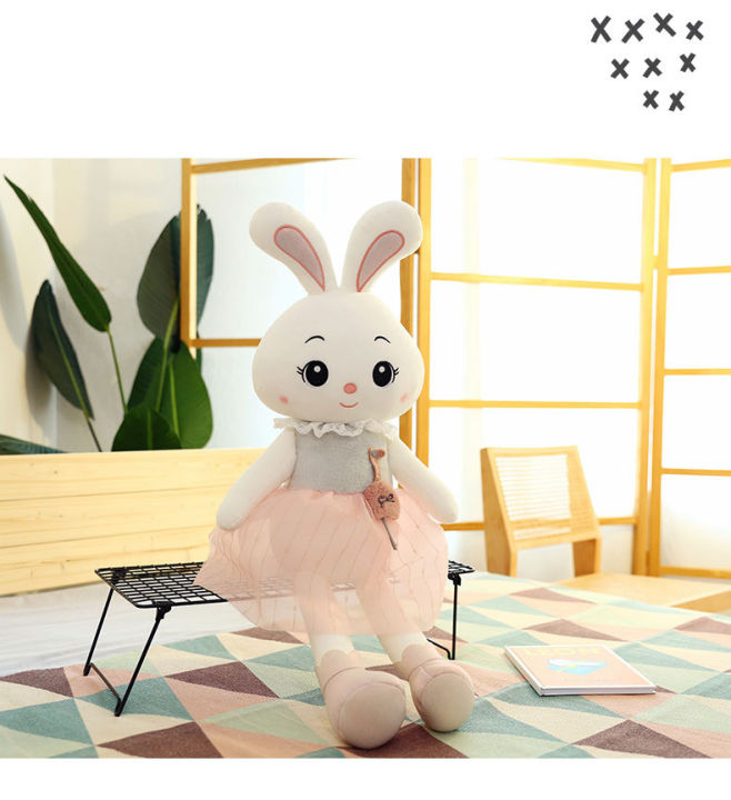 hot-สร้างสรรค์ใหม่-aier-ของเล่นตุ๊กตากระต่ายกระโปรงน่ารักหมอนกอดกระต่ายเพื่อความสะดวกสบายสำหรับเด็กและเด็กผู้หญิง