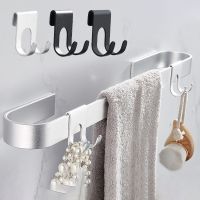 1pc Aluminum Hook Shower Glass Door Hook Free Hole Towel Rack Hanger Key Organizer plug Shaver Holder Rack Hook