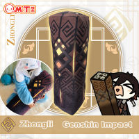เกม Genshin Impact Zhongli หมอนนุ่ม Columnar เบาะตุ๊กตาการ์ตูน Keqing Slime
