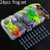 hot！【DT】 24PC 6g 8g 13g Lifelike Soft Small Frog Engaging Bait Silicone for Crap Fishing Set Crankbait Tackle