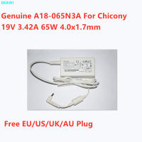 ของแท้ Chicony A18-065N3A 19โวลต์3.42A 65วัตต์4.0X1.7มิลลิเมตร A065R202P AC Adapter สำหรับแล็ปท็อปพาวเวอร์ซัพพลายชาร์จ