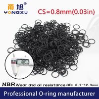 Nitrile Rubber 10PCS/lot Black NBR CS 0.8mm thickness OD6.1/6.6/8/8.25/8.6/9.5/11.8/12.3mm O Ring Gasket waterproof watch oring Gas Stove Parts Access