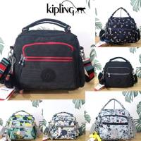 กระเป๋าสะพายข้างหรือถือ  KIPLING Square Handbag &amp; Shoulder bag ขนาดกลาง วัสดุ Polyester 100%