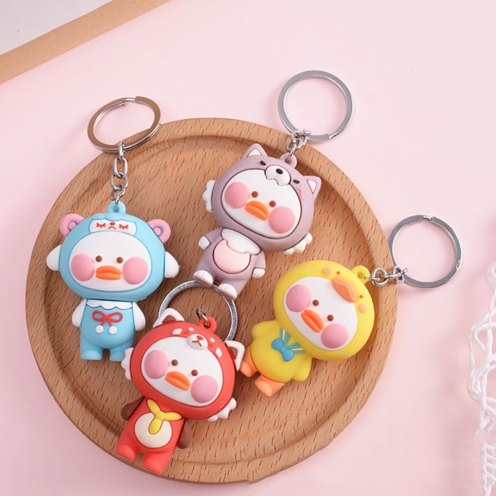 yf-cartoon-lafanfan-silicone-keychain-four-color-pendant-charms-keyrings-lalafanfan