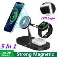 ▽ 15W 5 in 1 Fast Magnetic Wireless Charger Stand for iPhone 13 12 Pro Max Mini Apple Watch Airpods Wireless Chargers Station