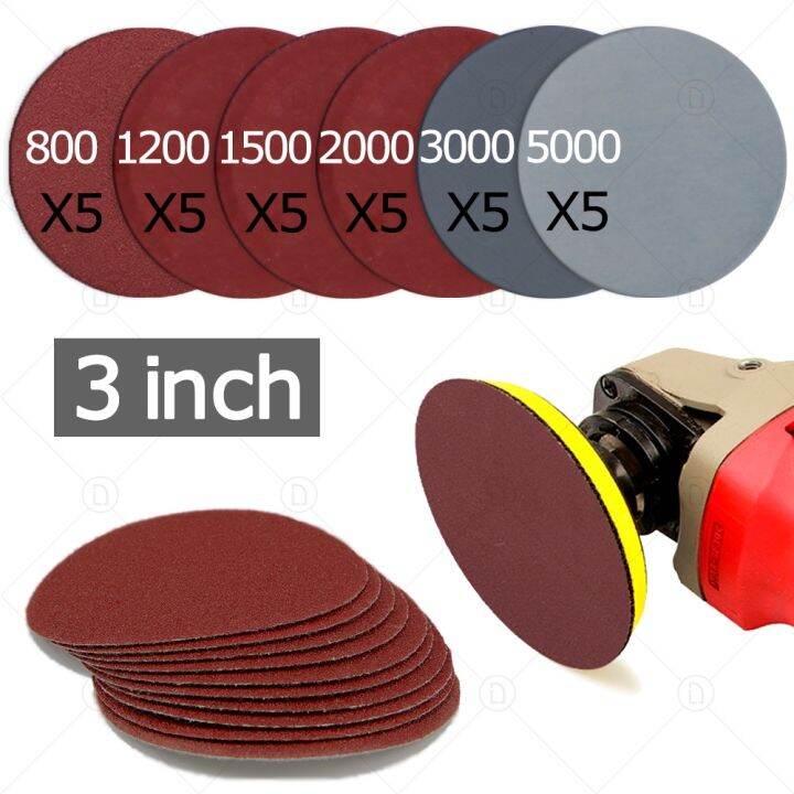 3 Inch 75mm Sandpaper Sanding Disc For Metal Auto Wood Car Wheel