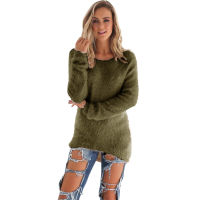 Womens Sweater Fashion Casual Jersey Mujer Invierno Solid Long Sleeve Jumper Sweaters Blouse Autumn Winter Female Pullover